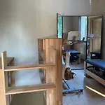 Glass And Wood Designer With Garden In Centertown