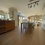 Glass And Wood Designer With Garden In Centertown *