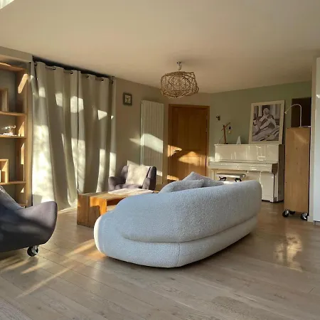 Glass And Wood Designer With Garden In Centertown