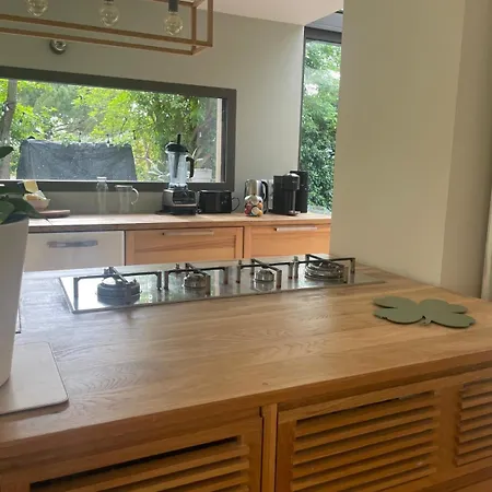 Glass And Wood Designer With Garden In Centertown Montpellier