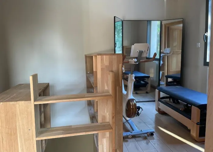 Glass And Wood Designer With Garden In Centertown